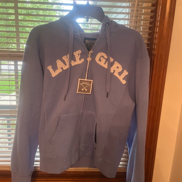 Lake Girl Tops Nwt Lake Girl Full Zip Hoodie Poshmark